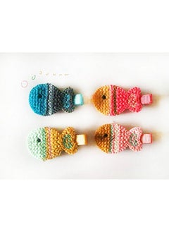Rimobul 15 Pcs Handmade Crocheted Animal Theme Mini Hair Clips For Kids (Animal Theme)  - Image 5