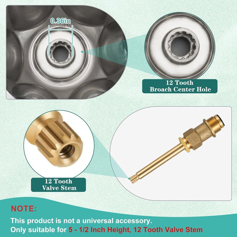 Qoroos 3 Piece Metal Shower Knob Replacement Compatible with Price Pfister Verve Tub Faucet Handle, Bathtub Knobs Include Hot/Cold/Diverter/Flange Base Replacement for Shower Trim Kit (Polished Chrome) - Image 3