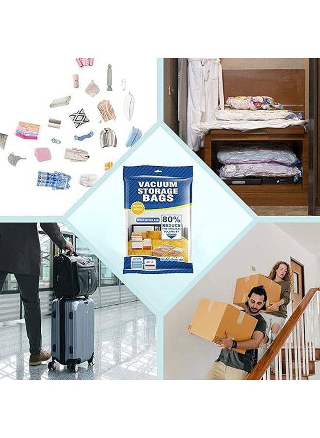 Arabest 10 Pack large Space Saver Vacuum Storage Bags 1 pcs (80x100cm) +3 pcs (50x90cm) 3 pcs (50x70), 3pcs (40x60) Reusable vacuum bag for packing,Clothe, Blanket, Pillow, Travel (with Suction Pump)  - Image 5