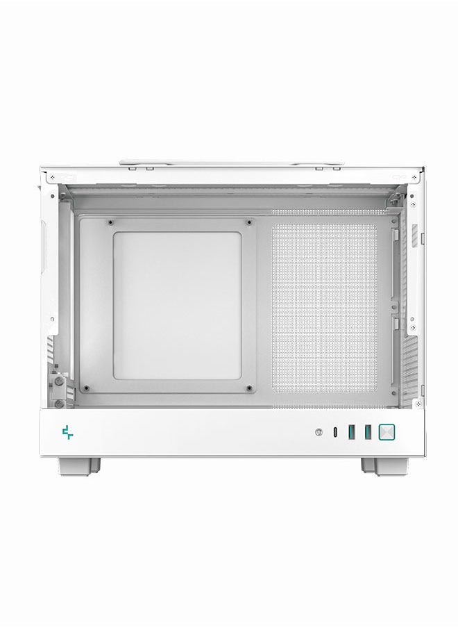 DEEPCOOL - DEEPCOOL Mini-ITX Computer Case, for ITX Motherboard Portable, Excellent Exhaust, Tempered Glass | CH160 | White - Image 1