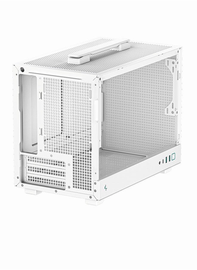 DEEPCOOL - DEEPCOOL Mini-ITX Computer Case, for ITX Motherboard Portable, Excellent Exhaust, Tempered Glass | CH160 | White - Image 1