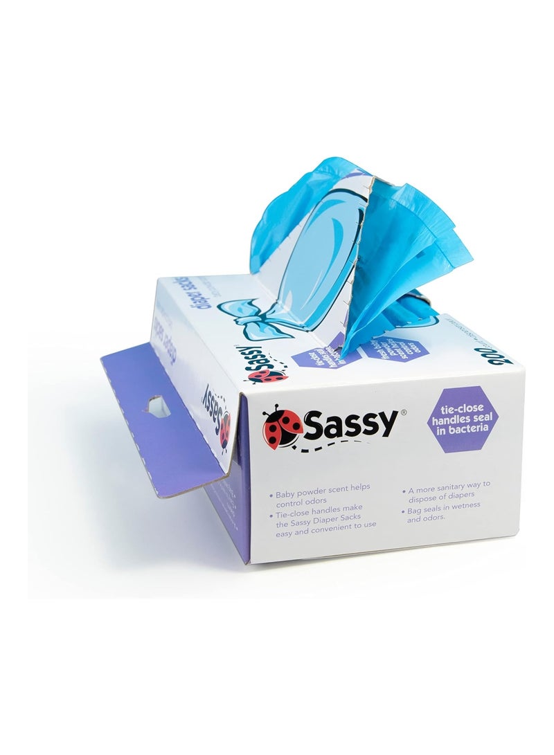 Sassy Sassy Disposable Diaper Sacks 200Count(Pack of 6), Blue, One Size - Image 3