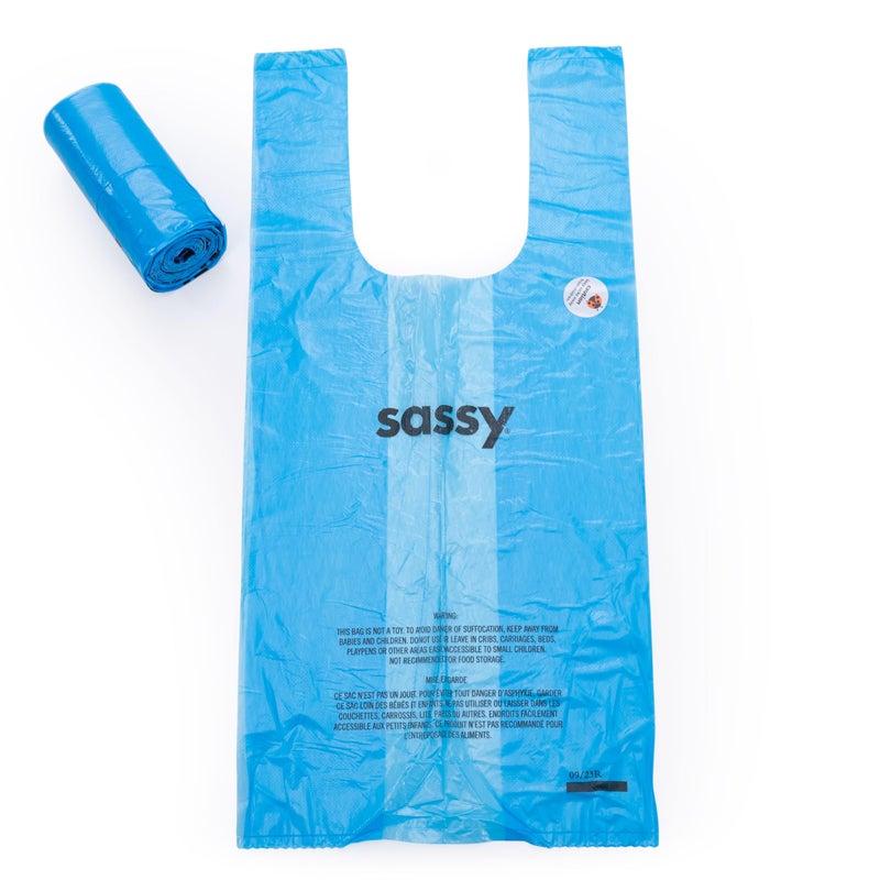 Sassy Sassy Disposable Diaper Sacks 200Count(Pack of 6), Blue, One Size - Image 2