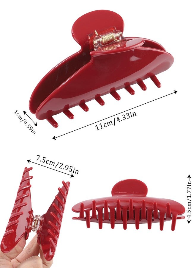 HAIMEIKANG Large Acetate Hair Claw Clip for Women - French Style Hair Claws for Thick Hair with Non-Slip Teeth, Hair Accessories for Updos, Buns & Ponytails - Image 3