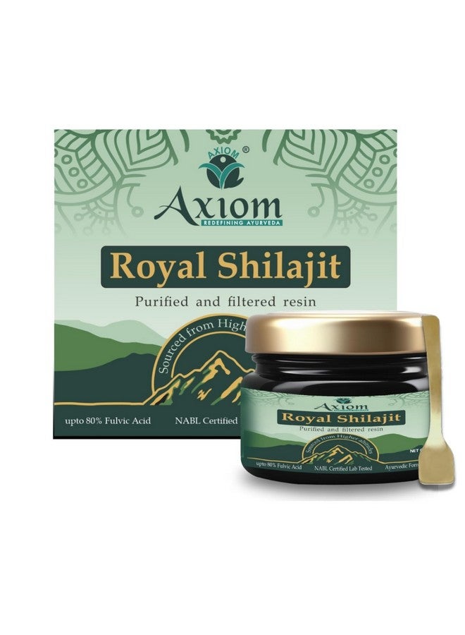 Axiom Royal Shilajit/Shilajeet Resin - 20g | With 80% Fulvic Acid | Helps to Boost Stamina, Energy, Power and Testosterone Levels |100% Ayurvedic - Image 1