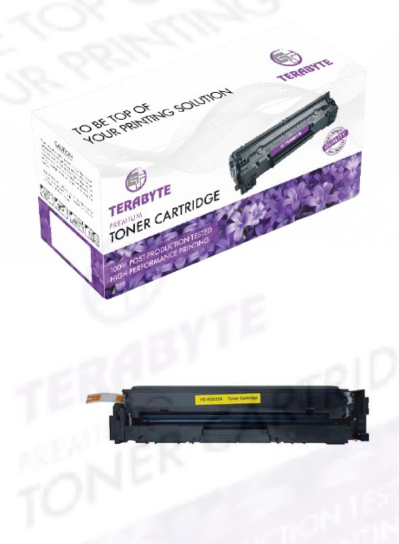 Terabyte 415A with Latest Chip Toner Cartridge compatible with W2030A W2031A W2033A W2032A 2030A 2031A 2033A 2032A Work with Laserjet Pro M454DN M454DW MFP M479DW M479FDN Printers (Yellow) - Image 1