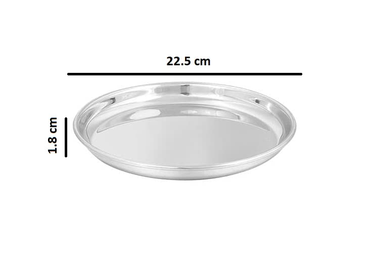 MARWALL Stainless Steel Beggi Plate Set of 6 Pcs Dia 225 cm - Image 3