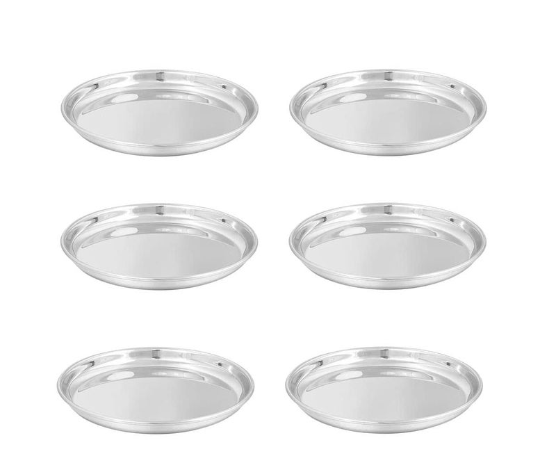 MARWALL Stainless Steel Beggi Plate Set of 6 Pcs Dia 225 cm - Image 2