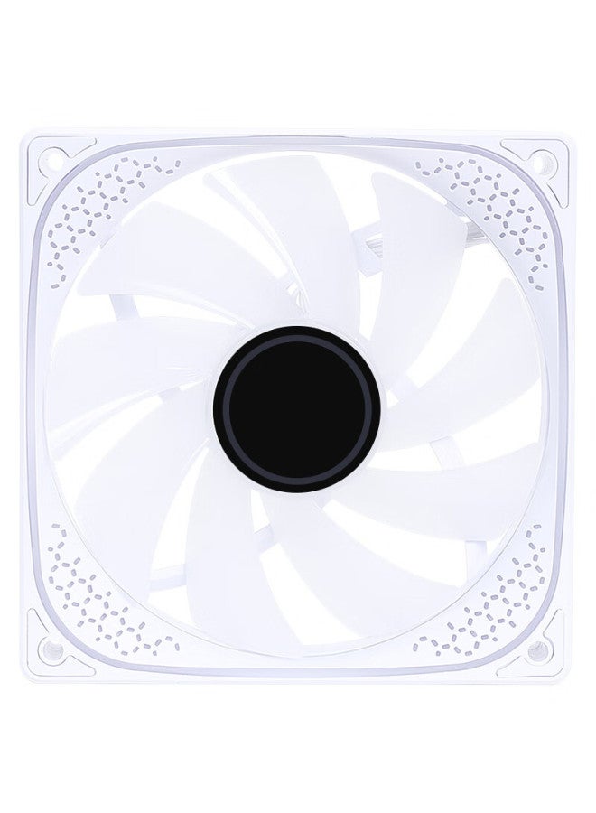 Sama Jingjie 1st Generation Pure White 12cm Case Fan, Argb Infinite Mirror Light, 5v 3p Light Synchronization, Small 4p-pwm Speed Adjustment, Hydraulic Bearing, Standard Shock-absorbing Pad - Image 3