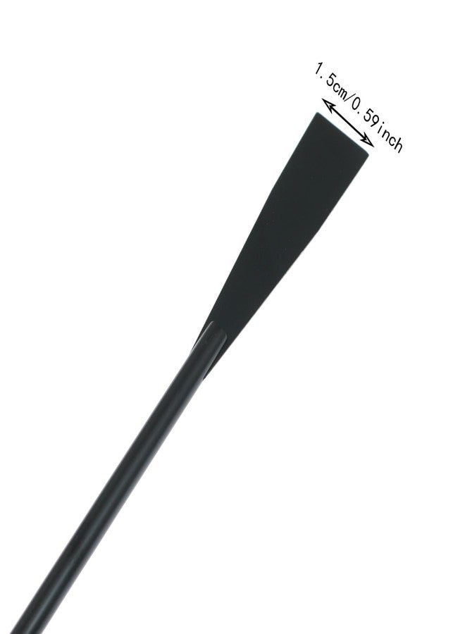 ماكسمورال أدوات ماكس مورال المصنوعة من الفولاذ المقاوم للصدأ لأحواض السمك والنباتات المائية، ملعقة لتوزيع الركيزة، ملعقة لتوزيع ركيزة النباتات المائية، مجرفة رمل مسطحة لأحواض السمك، ملقط نباتات مائية أسود - Image 4