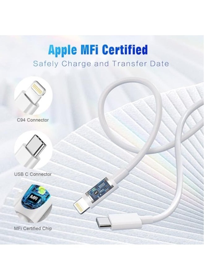 Generic - USB C to Lightning Cable 1M [MFi Certified] USB C to Lightning Cable Fast Charging Power Delivery PD 20W iPhone Cable for iPhone 14/14 Pro/14 Plus/14 Pro Max, iPad Pro, iPhone 8-13 All Series - Image 1