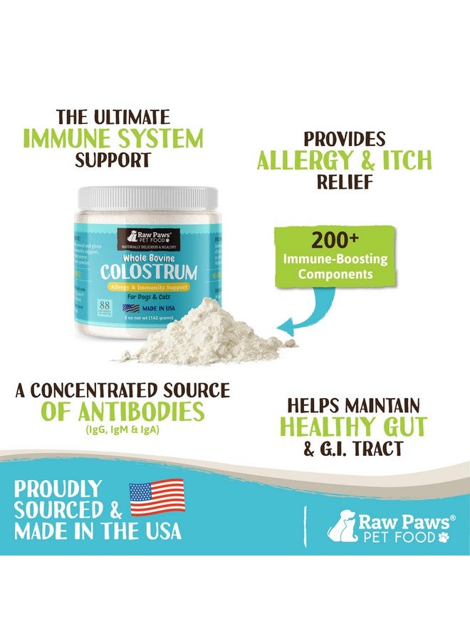 Raw Paws Pet Bovine Colostrum For Dogs Allergies & Immune Support, 5Oz  Made In Usa, Pure Bovine Colostrum Powder For Cats  Bovine Colostrum Dogs Daily Supplement  Colostrum For Puppies & Kittens - Image 3