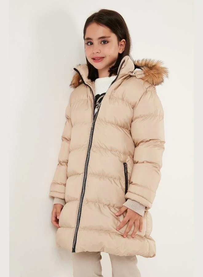 Lela Lela Plush Lined Removable Hooded Water-Resistant Coat for Girls 5761910