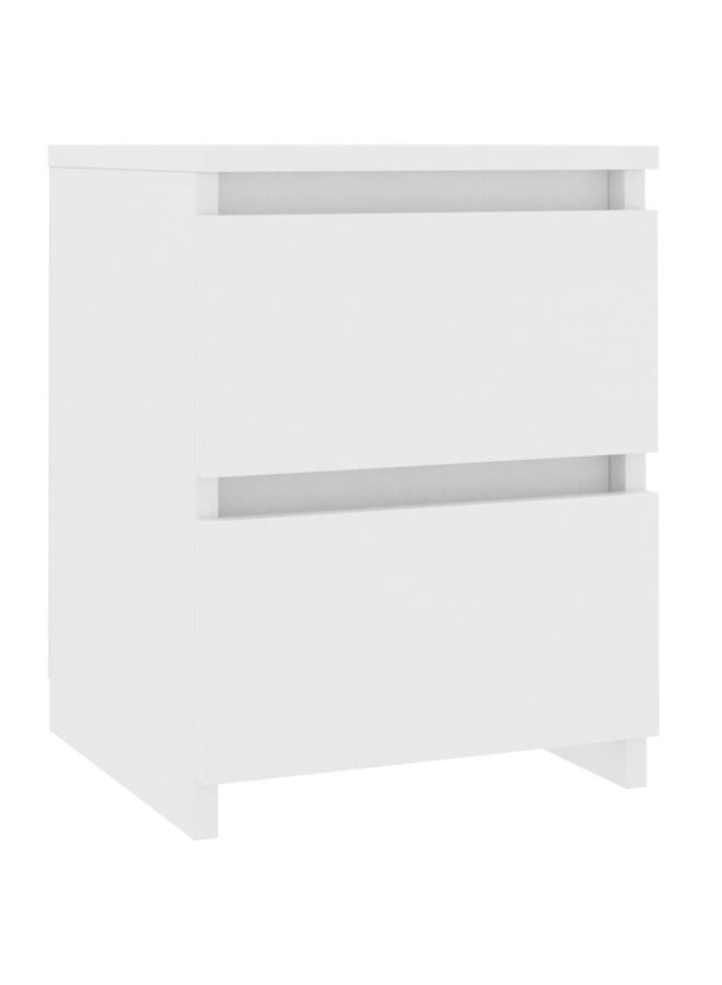 فيداكسل خزانات جانب سرير 2 ق لون أبيض 30×30×40 سم خشب صناعي 800514 - Image 4