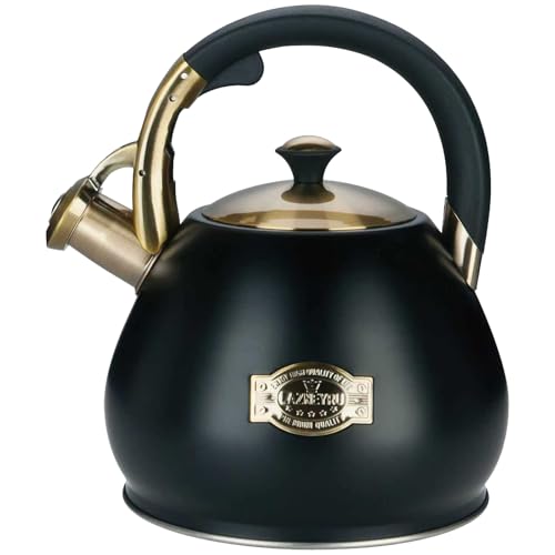 Lazneyru Tea Kettle Stovetop Whistling Kettle Teapot, 3Quart Tea Pot Stainless Steel Teakettle for Stove Top with Heat Proof Ergonomic Handle - Image 1