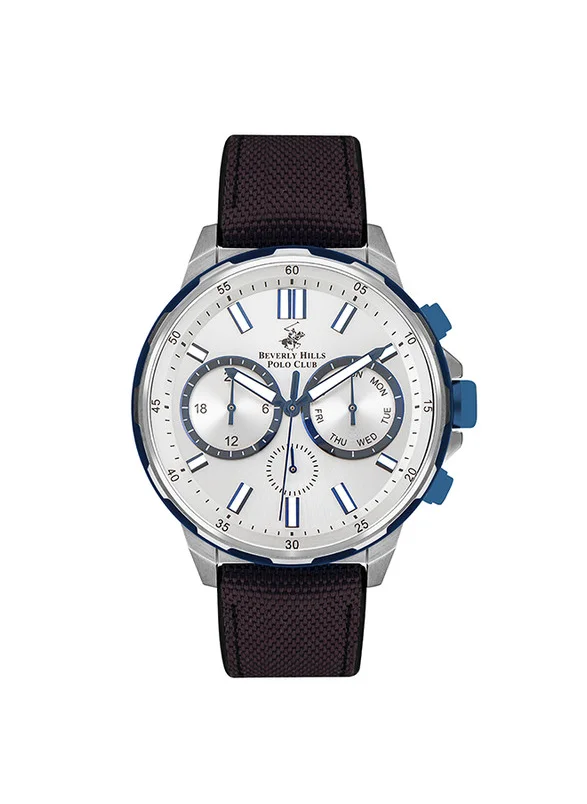 BEVERLY HILLS POLO CLUB Beverly Hills Polo Club BP3402X.332 Men's Multi Function Display Watch & Nato Strap Brown