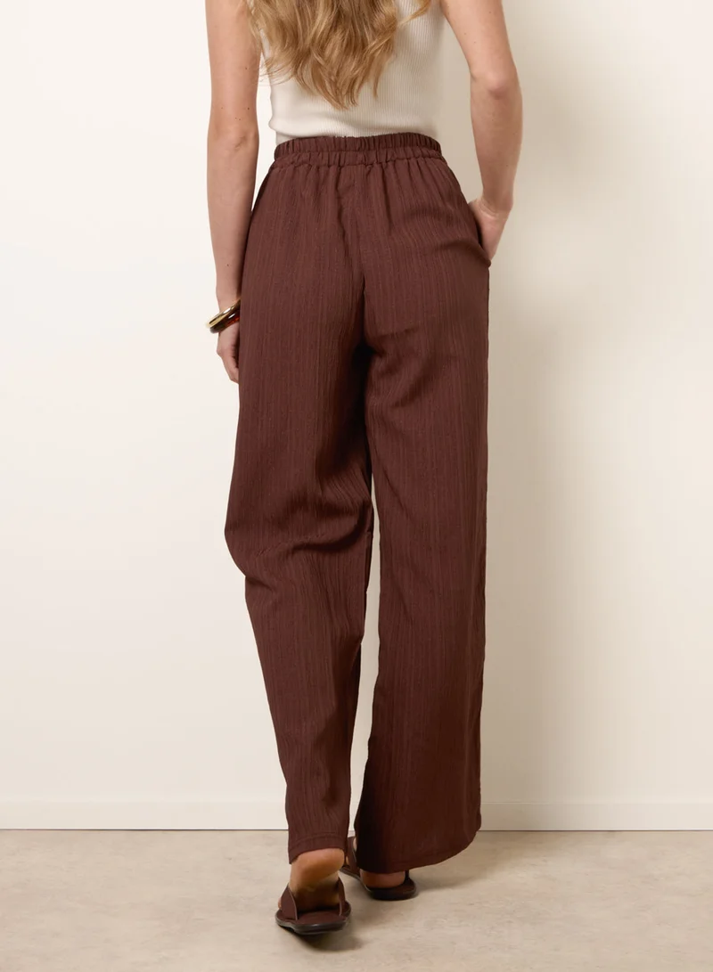 بلو فانيلا Drawstring Wide Leg Trousers