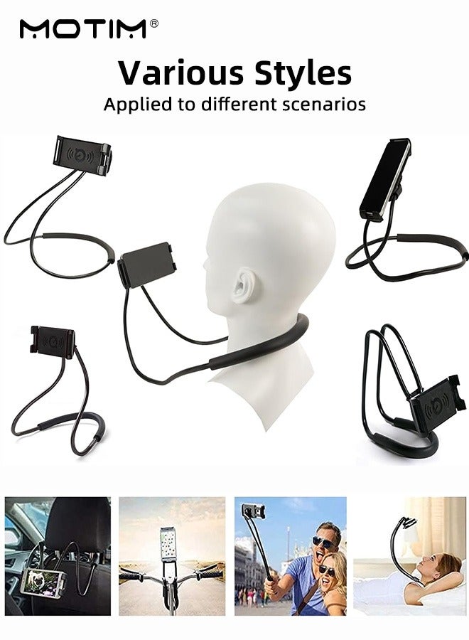 Motim Neck Mount for Phones, Neck Cell Phone Holder POV/Vlog Selfie Mount, Hand Free Phone Neck Phone Holder Phone Strap, 360° Rotating Video Recording for iPhone 16/15/14/13/12 Seires Android Phones  - Image 2