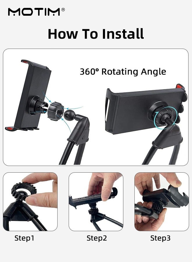 Motim Neck Mount for Phones, Neck Cell Phone Holder POV/Vlog Selfie Mount, Hand Free Phone Neck Phone Holder Phone Strap, 360° Rotating Video Recording for iPhone 16/15/14/13/12 Seires Android Phones  - Image 4