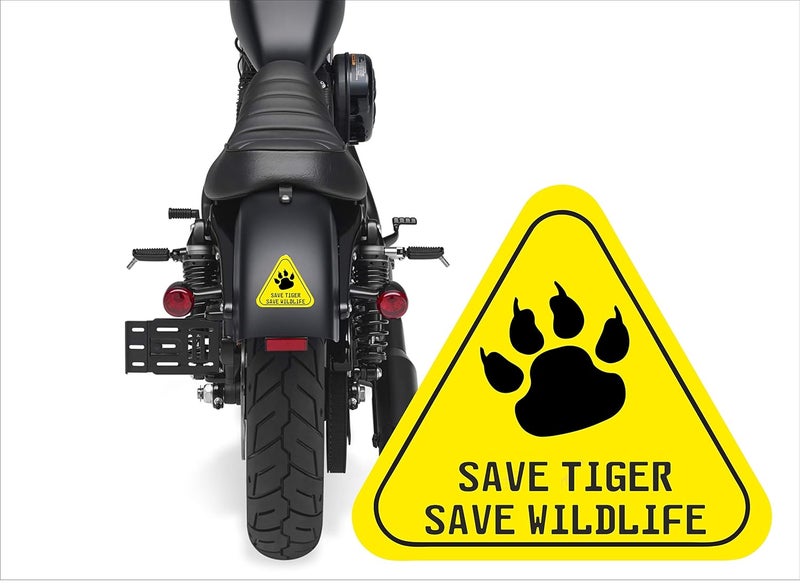 BIG FLAG BFRC 3D Embossed Bumper Stickers for All Cars Bikes Pack of 1 (Save Wildlife) (Save TIGER1) - Image 3
