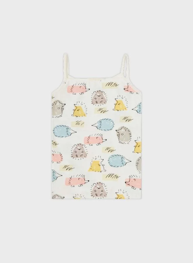 Lela  Lela Patterned 100% Cotton Rope Suspender 2-Piece Underwear Set Girl's SET 6651011 for Women | Best Price UAE