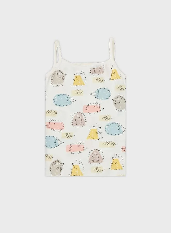 Lela Lela Patterned 100% Cotton Rope Suspender 2-Piece Underwear Set Girl's SET 6651011