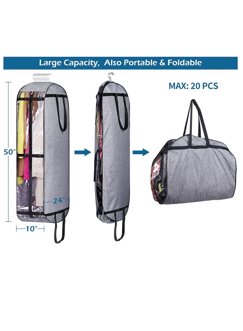 DUNISO Hanging Garment Bags for Closet Storage, Moving Bags for Clothes 50" Suit Travel Cover for Men, Women, Coat, Jacket, Shirt, Clothing - Image 2
