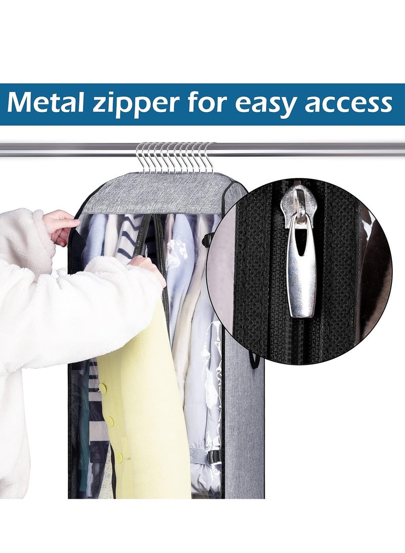 DUNISO Hanging Garment Bags for Closet Storage, Moving Bags for Clothes 50" Suit Travel Cover for Men, Women, Coat, Jacket, Shirt, Clothing - Image 5