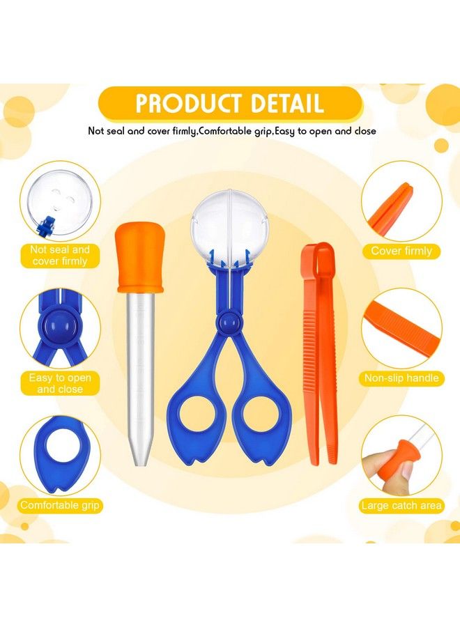 Mudder 18 Pieces Fine Motor Skill Toys Include 6 Handy Scoopers 6 Jumbo Tweezers 6 Rubber Tipped Dropper Bug Insects Catcher Science Sensory Learning Tool Backyard Outdoor Explorer Kit Skill Development - Image 3