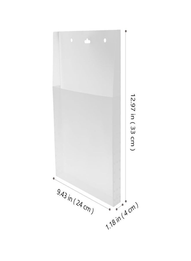 KALLORY 2pcs Wall File Organizer Material Document Holder for Office Space-saving Storage for Letters Magazines and Papers Easy Wall Installation - Image 2