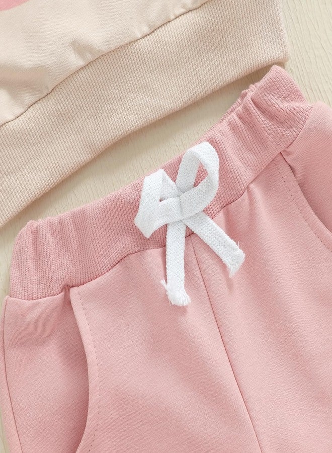 BULINGNA Toddler Newborn Baby Girl Fall Winter Clothes Bowknot Sweatshirt Outfits Long Sleeve Tops Pant Outfit Sweatsuit Set (Pink, 0-6 Months) - Image 5