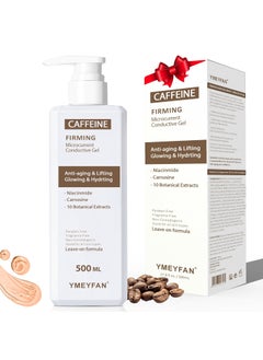 YMEYFAN 500ML Conductive Gel for Body Sculpting Hot Caffeine Firming Gel Primer Microcurrent Facial Device Gel Niacinamide Carnosine and 10 Botanical Extracts Paraben  Fragrance Free 