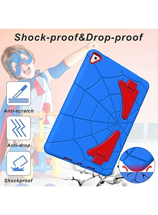 erorex Kids Case For iPad 9Th 8Th 7Th Generation (10.2 Inch 2021 2020 2019) Heavy Duty Shockproof 3 Layer Rugged Protective Cover With Stand For Children Boys Girls Blue Plus Red  - Image 2