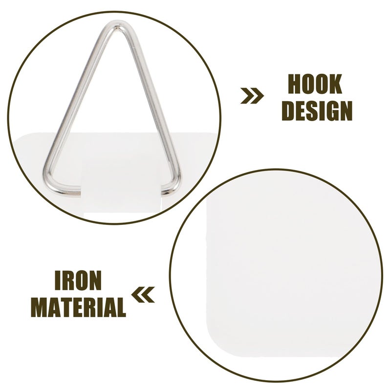 45 Pcs Clear Plastic Picture Hooks With Foam Pads Nail Free Wall Hangers - Image 4