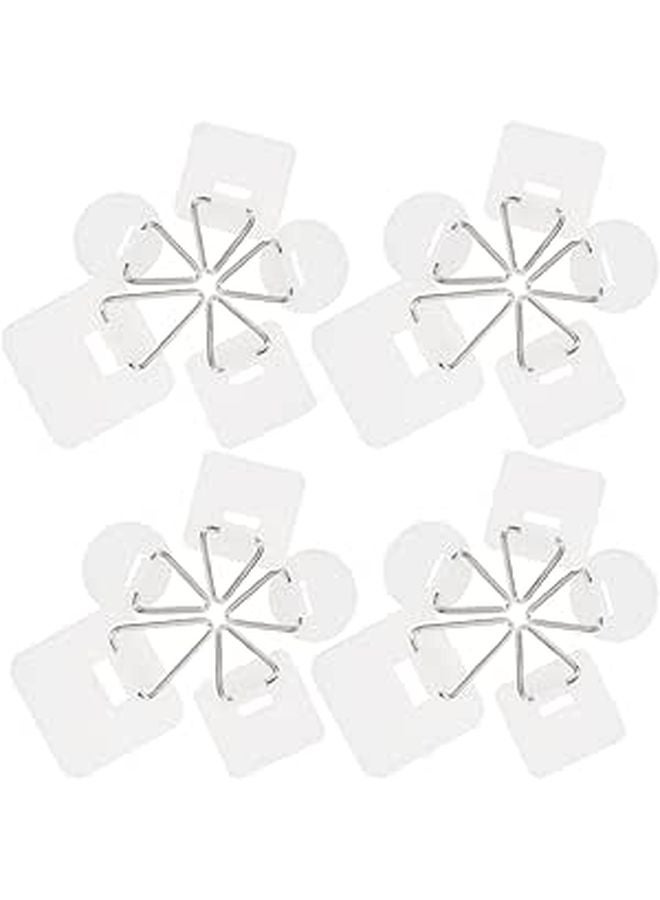 45 Pcs Clear Plastic Picture Hooks With Foam Pads Nail Free Wall Hangers - Image 1