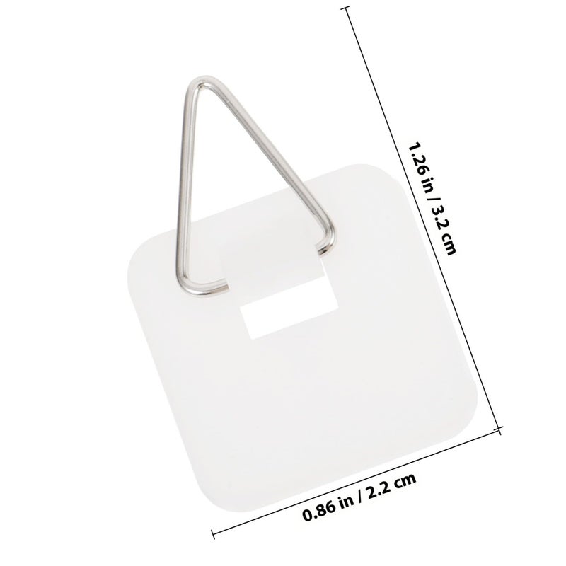 45 Pcs Clear Plastic Picture Hooks With Foam Pads Nail Free Wall Hangers - Image 3