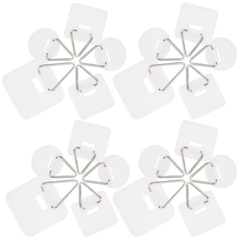 45 Pcs Clear Plastic Picture Hooks With Foam Pads Nail Free Wall Hangers - Image 2
