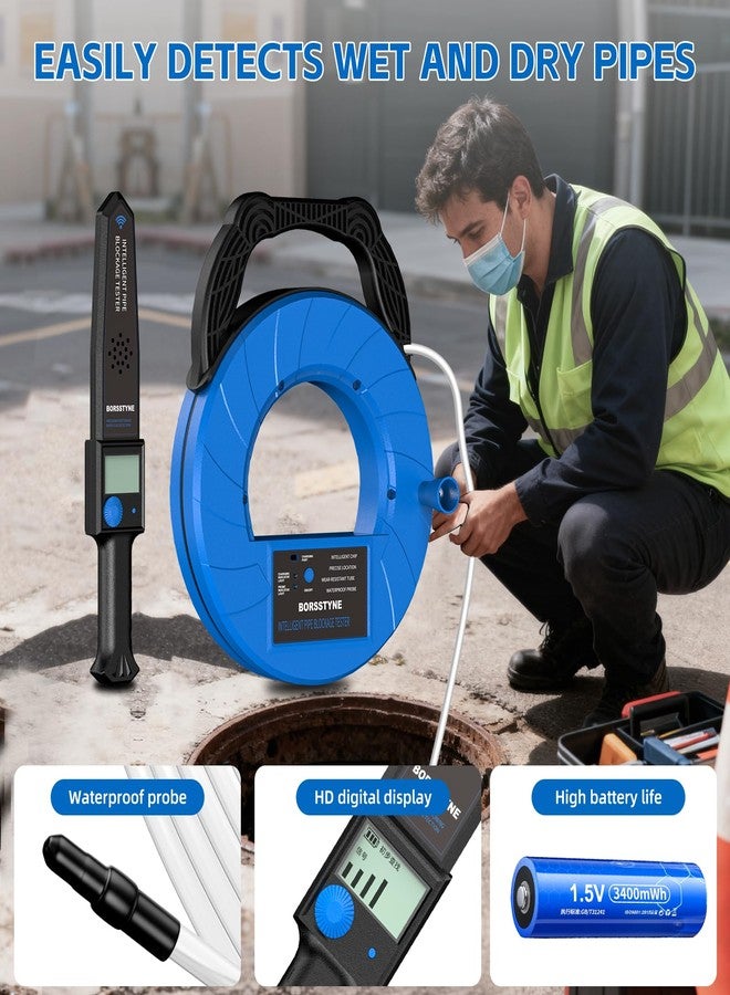 Borsstyne Pipe Locators Precision Blockage Detector for Water pipes underground pipes PVC pipes metal pipes Wall pipes - Image 5
