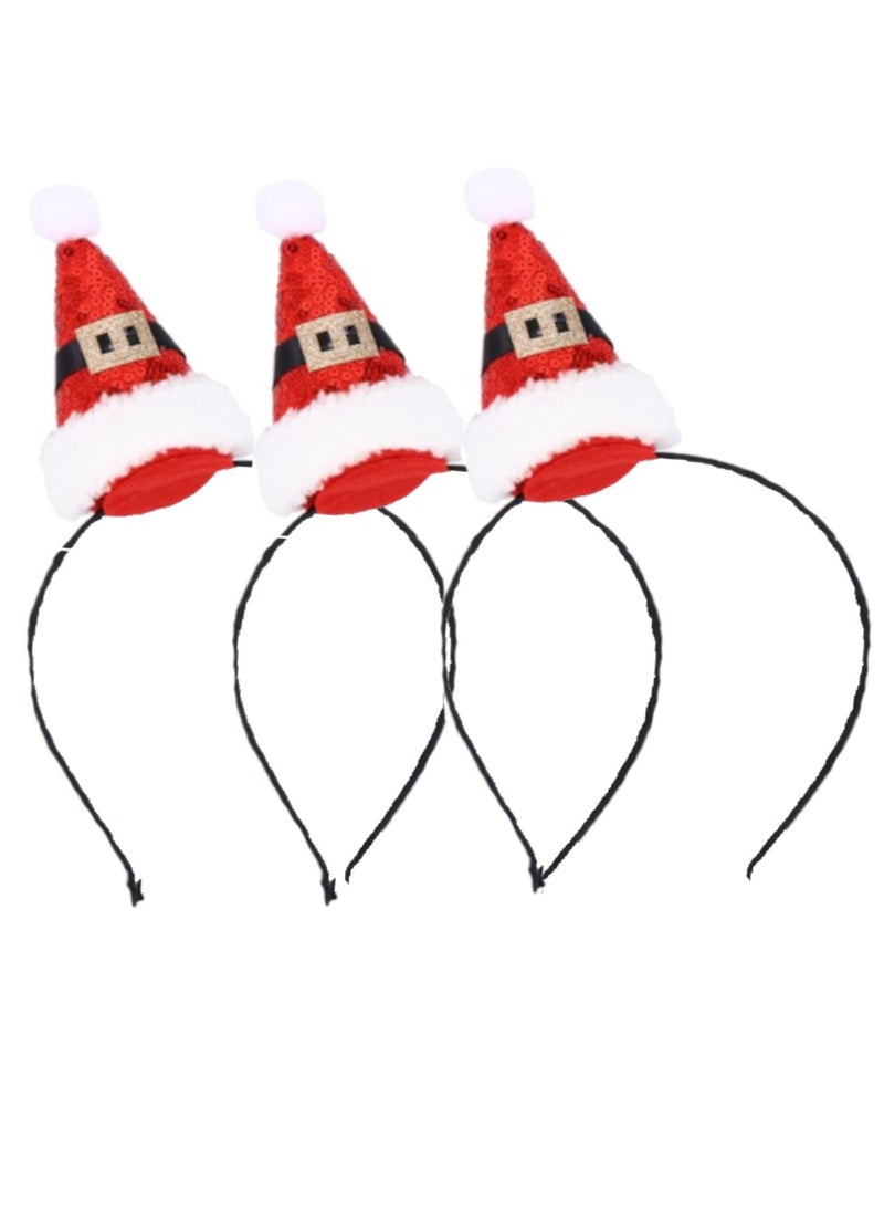 Pack of 3 Christmas Santa Hat Headband For Christmas Parties Costume Hair Bands - pzsku/Z8B2F2188A0CFDAB682C1Z/45/_/1730964566/8ed39e09-599c-4e7b-af8d-eb40656bff93