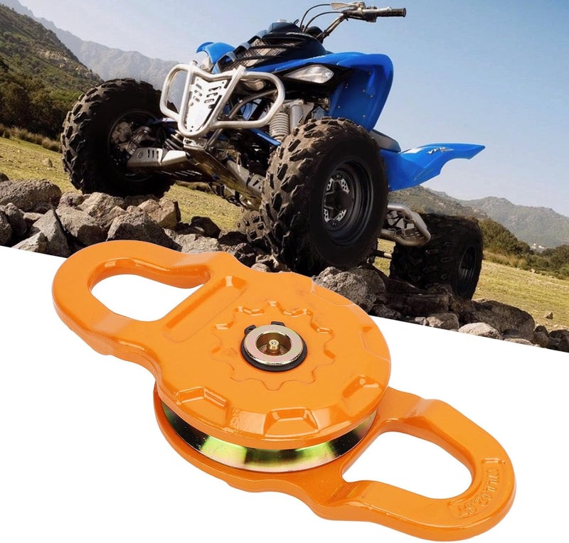 Snatch Block, 12 5T Working Load Limit Heavy Duty Winch Pulley, Metal Towing Pulley with 25T Minimum Break Strength for Tractor Truck ATV UTV Off Road Recovery - Image 3