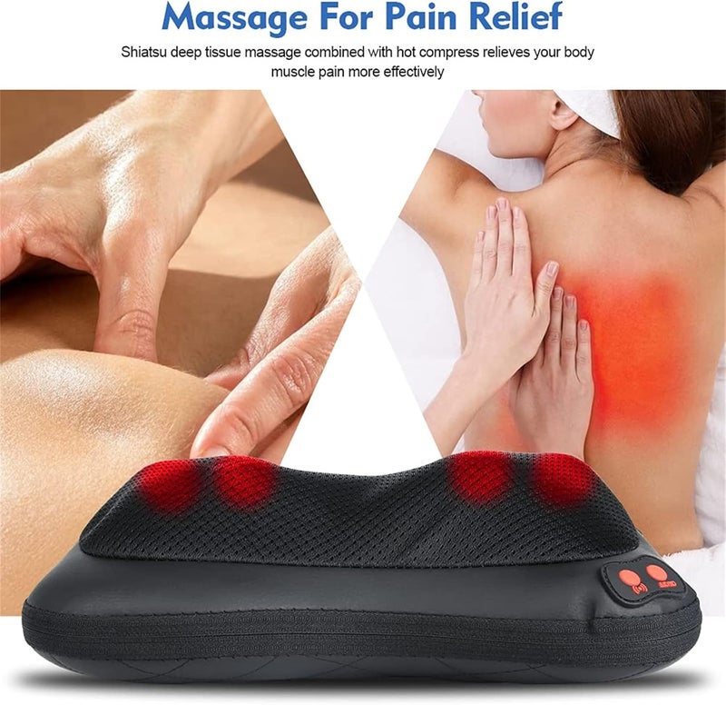 Shiatsu Back Neck Massager with Heat - Electric Massage Pillow for Muscle Pain Relief - Image 4