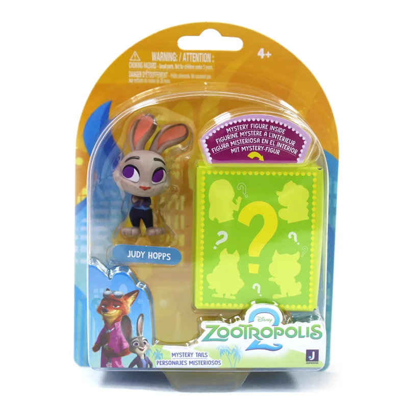 Disney Zootropolis 2 Collectible Figure 2-in-1 Pack - Judy Hopps & Myster Figure 2-Inches | Zootopia 2 Mystery Tails Collection | Surprise Figure | Character Figure | Gift for Kids and Collectors!