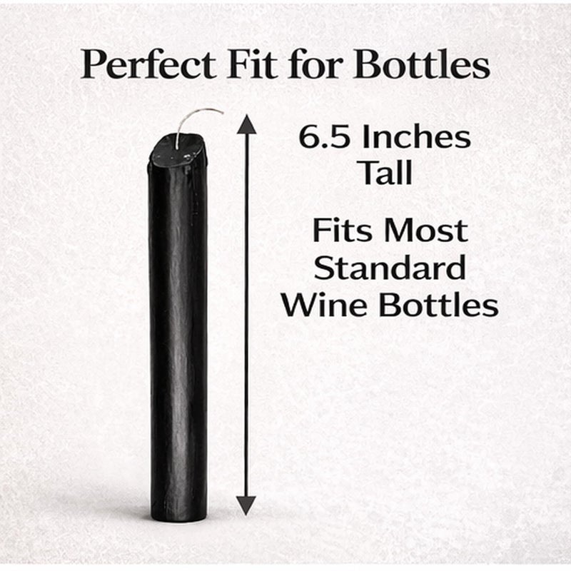 Funny Guy Mugs Black Drip Candles 6 Pack â€“ Unscented Wax Candle Sticks for Weddings, Parties, Gothic & Halloween Decor â€“ 6.5â€³ Tall Slow Drip Candles for Wine Bottles & Events - Image 2