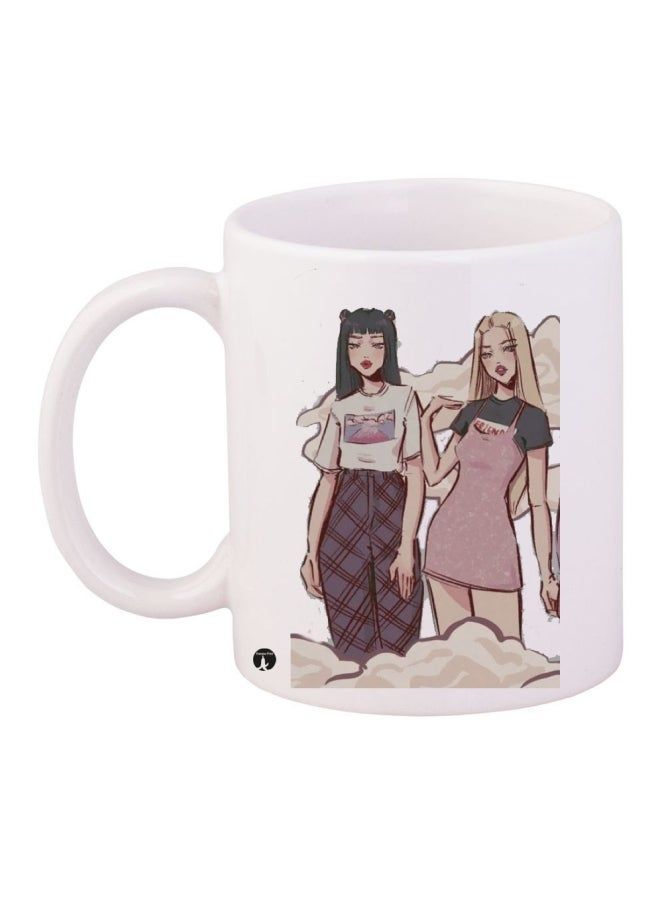 RKN Printed Ceramic Coffee Mug White/Brown/Grey - Image 2