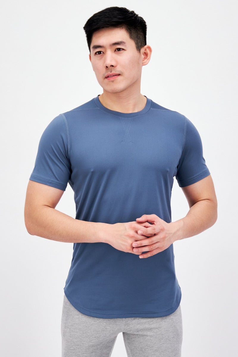 PUMA Men Sportswear Fit Short Sleeves Training T-Shirt, Slate Blue - Image 1