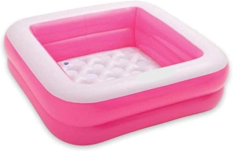 LONGMIRE Sunset Glow Swimming Pool for Kids | Inflatable Round Colourful Ring Baby Pool Portable Baby Bath tub | 0-5 Years | Indoor & Outdoor (Multi Color) (3 FT SEQUARE) - Image 1