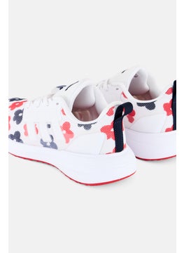 Adidas Kids Girl Rorta Run 2,0 Lace Up Sport Shoes, Off White  - Image 3