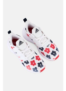 Adidas Kids Girl Rorta Run 2,0 Lace Up Sport Shoes, Off White  - Image 4