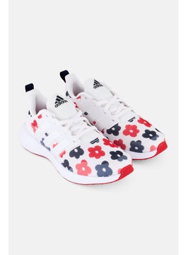 Adidas Kids Girl Rorta Run 2,0 Lace Up Sport Shoes, Off White  - Image 1