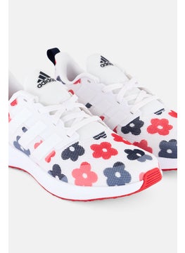 Adidas Kids Girl Rorta Run 2,0 Lace Up Sport Shoes, Off White  - Image 2